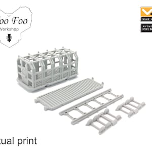 Sci Fi Gothic Train Container Containment 3D printed gaming terrain Warlayer