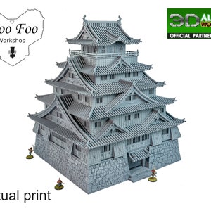 Samurai Castle With Underground Entrance 28mm 3D printed terrain test of honour