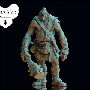 Mountain Giant 3D printed in Resin 32mm fantasy, Print My Minis