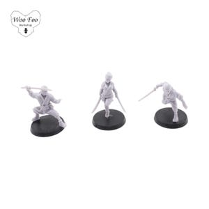 Samurai Ninja x 3 28mm Resin 3D printed terrain test of honour Asian Adventures