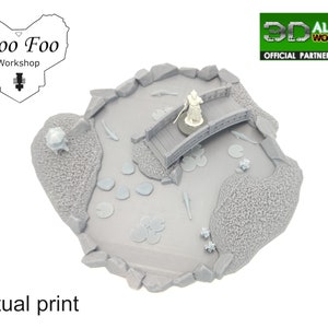 Samurai Pond large Large 20cm, resin details 3D printed scatter terrain, TOH