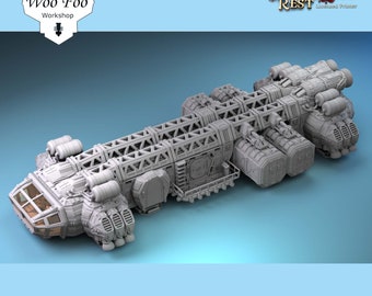 Sci Fi Large Modular Cargo Dropship 3d printed wargaming - Dragons Rest