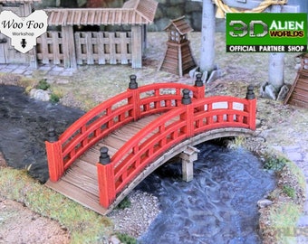 Samurai wooden bridge 28mm 3D printed terrain test of honour - 3DAlienworlds