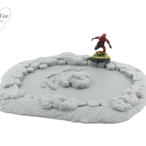 Pond Large 3D printed Japanese Samurai Terrain 32mm - Nippon Saga