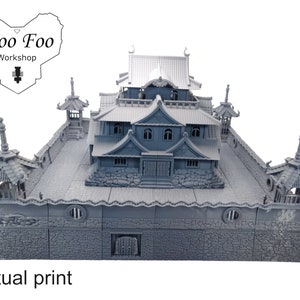 Samurai Japanese Castle Foundations set 3D printed terrain test of honour