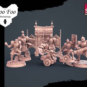 City Guards Set 32mm 3D resin printed fantasy gaming terrain STL Miniatures