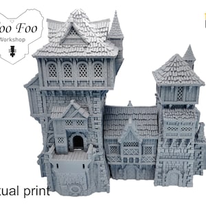 Leichheim Townhall 3D printed Gaming Terrain fantasy 28mm 32mm