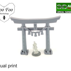 Samurai Small Torii gate symbols and rope 28mm 3D printed terrain test of honour