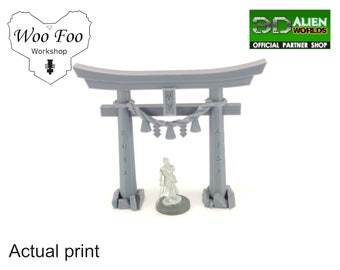 Samurai Small Torii gate symbols and rope 28mm 3D printed terrain test of honour