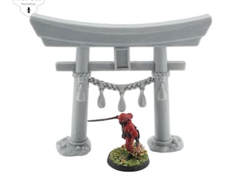 Stone Torii 3D printed Japanese Samurai Terrain 32mm - Nippon Saga
