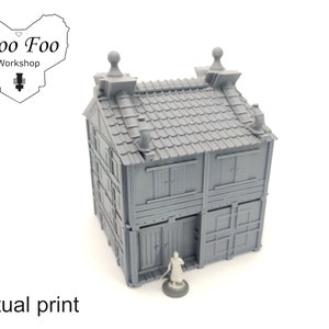 Samurai City House 1 28 mm terreno stampato in 3D test d&#39;onore Asian Adventures