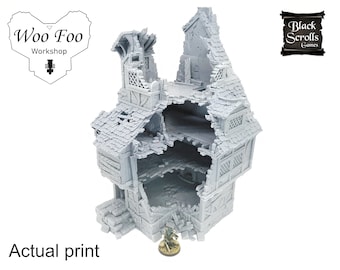 City Of Tarok Ruined Home 3D printed scatter terrain 28mm/32mm fantasy