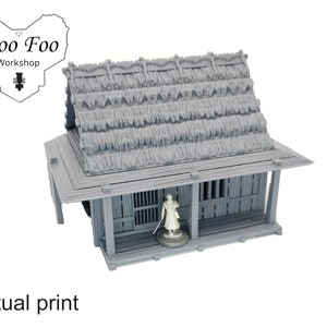 Samurai Rural House 2 28/32 mm Terreno stampato in 3D test d&#39;onore Asian Adventures