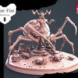 Dryder Large Spider Resin 3D printed Gaming Terrain STL Miniatures