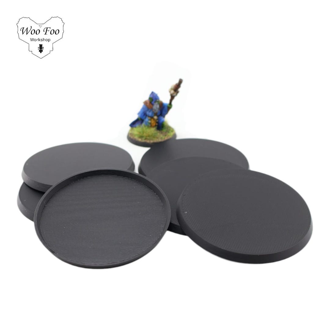6 X 60mm Round Basic Base for Miniatures 3D Printed Wargaming - Etsy