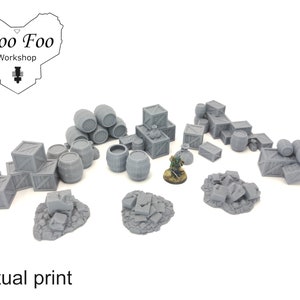 Stormguard Rubble and Cargo 3D printed Scatter Terrain, Fantasy