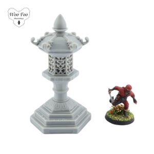 Horyuji Pagoda Lantern 3D printed Japanese Samurai Terrain 32mm - Nippon Saga