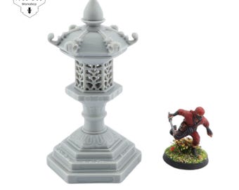 Horyuji Pagode Laterne 3D gedrucktes japanisches Samurai-Gelände 32 mm - Nippon Saga