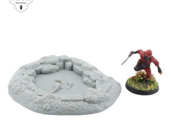 Teich Klein 3D gedrucktes Japanisches Samurai-Gelände 32 mm - Nippon Saga