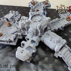 Outpost Acheron sci fi terreno impresso em 3D, wargaming - Dragons Rest