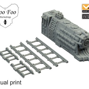 Sci Fi gothic train basic 3D printed gaming terrain - Warlayer
