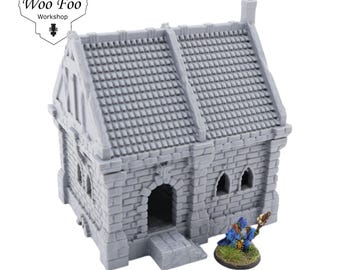 Ulvheim Cottage - Fantasy and medieval Wargaming Terrain 3D Printed - Code2