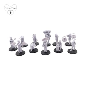 Samurai Villagers 28mm Resin 3D printed terrain test of honour Asian Adventures