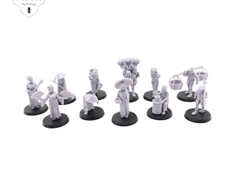 Samurai Villagers 28mm Resin 3D printed terrain test of honour Asian Adventures