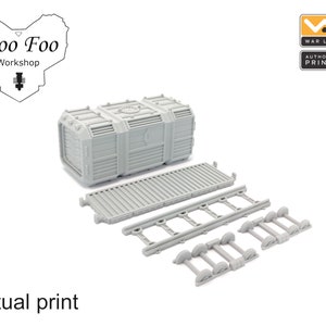 Sci Fi Gothic Train Container Standard 3D printed gaming terrain Warlayer