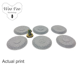 Marcadores de objetivos Stormguard, terreno disperso impreso en 3D, fantasía.