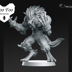 09 Eternals Werewolf Fantasy Football 3D printed in Resin Fantasy Football - RN Estudio