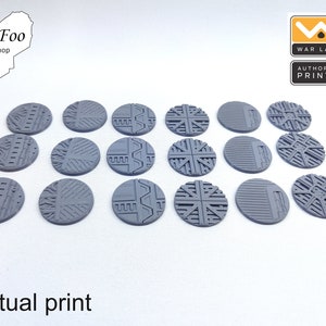 18 x 40 mm Podstawki Sci-Fi, teren do gier drukowany w 3D, 28 mm, Fallout - Warlayer