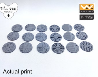 18 x 40mm Sci fi bases 3D printed gaming terrain 28mm fallout - Warlayer