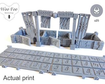 2 x Fantasy Football Dugout 3D printed terrain 28mm Bloodgout U25