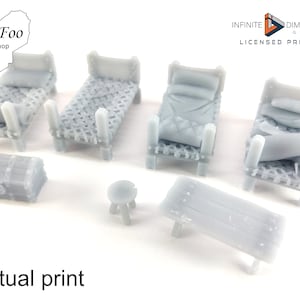 Wightwood Abbey Dormitory Furnishings Resin 3D printed Terrain - Infinite Dimensions
