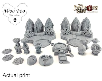 Compatible terrain Custom markers set 3d Printed - Dragons Rest