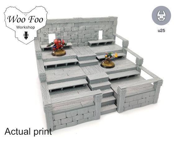 Blood Bowl Stadium Bleachers 3D printed fantasy football | Etsy