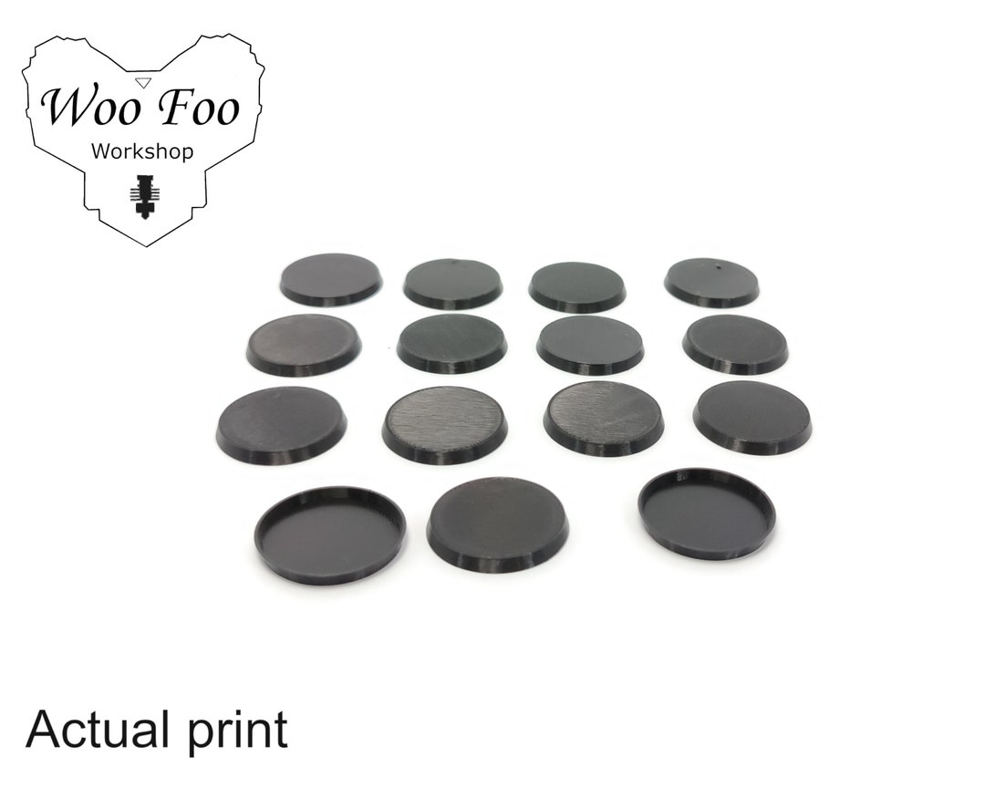 15 X 40mm Round Basic Base for Miniatures 3D Printed Wargaming - Etsy ...