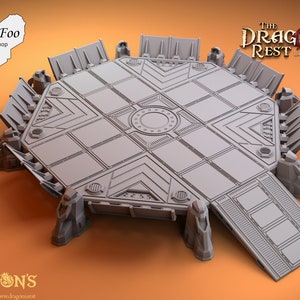 Sci fi Large Landing Pad 3D printed Scatter Terrain  Dragons Rest