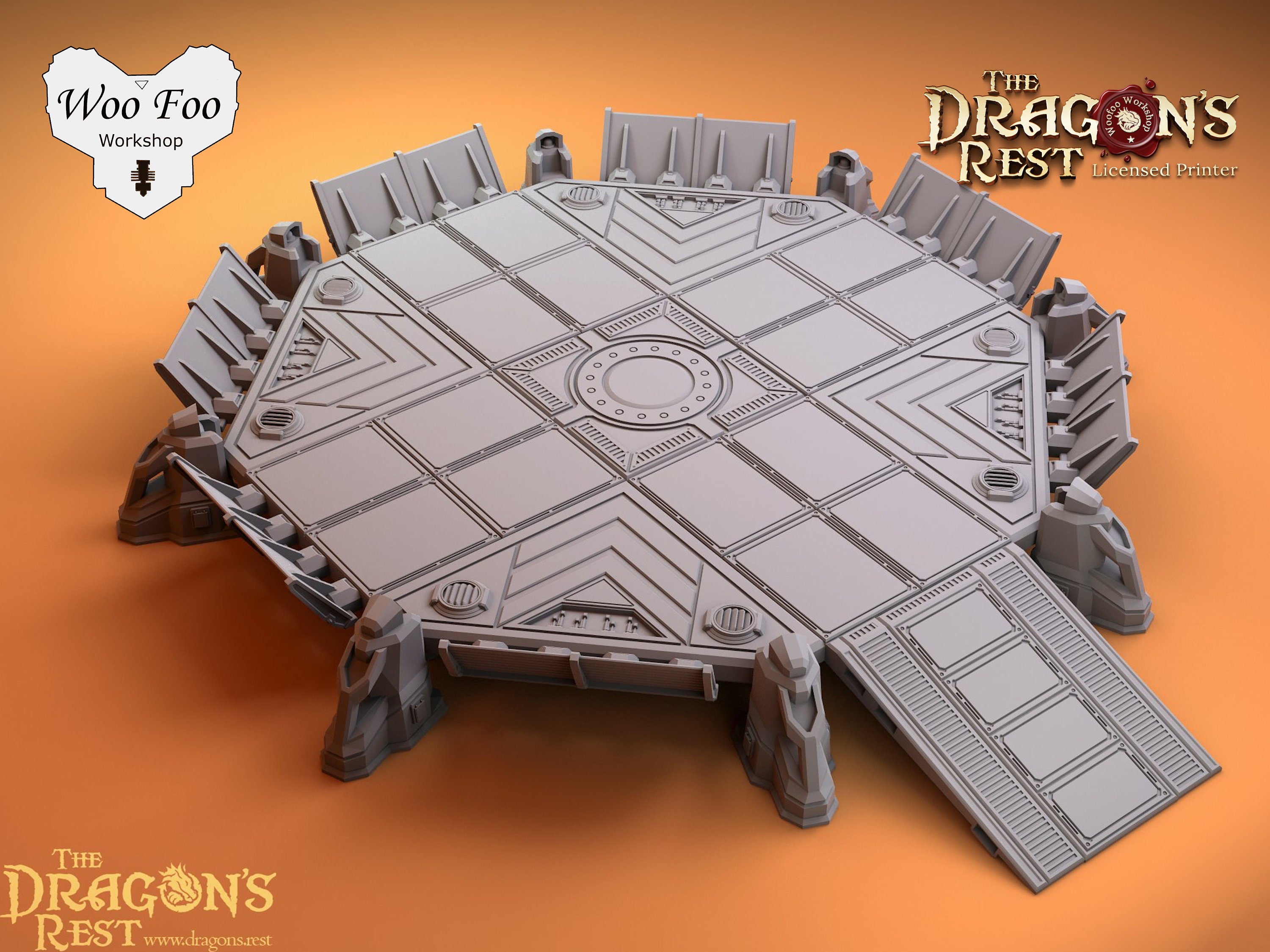 Sci Fi Large Landing Pad 3D Printed Scatter Terrain Dragons Etsy UK