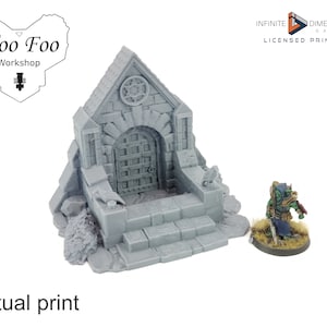 Wightwood Abbey Crypt Entrance Small 3D printed Terrain - Infinite Dimensions