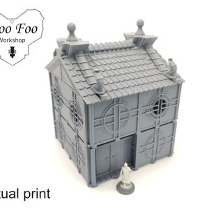 Samurai City House 2 28 mm terreno stampato in 3D test d&#39;onore Asian Adventures