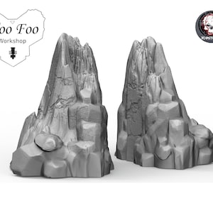 Batalla de las Termópilas - Defile Rock Terrain Miniatura de resina de 32 mm impresa en 3D