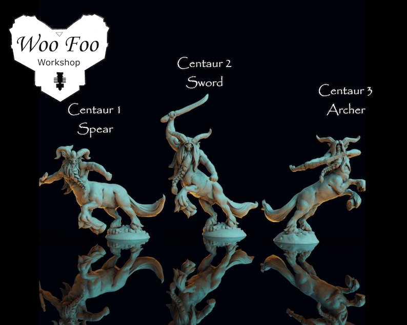 Centaurs 3D Printed in Resin 32mm Fantasy Print My Minis - Etsy