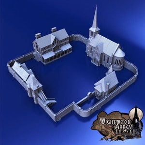 Wightwood Abbey Gatehouse Walls 3D printed Terrain - Infinite Dimensions