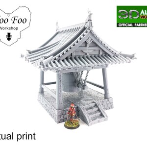 Samurai Temple Bell 28mm 3D printed Gaming terrain - 3D Alien Worlds