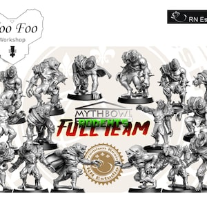 Rodent Team Full 3D printed in Resin Fantasy Football - RNEstudio