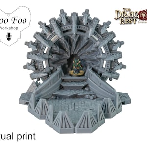 Sci fi Warp Gate Tile Dice Tower Version 3D Printed Scatter Terrain Dragons