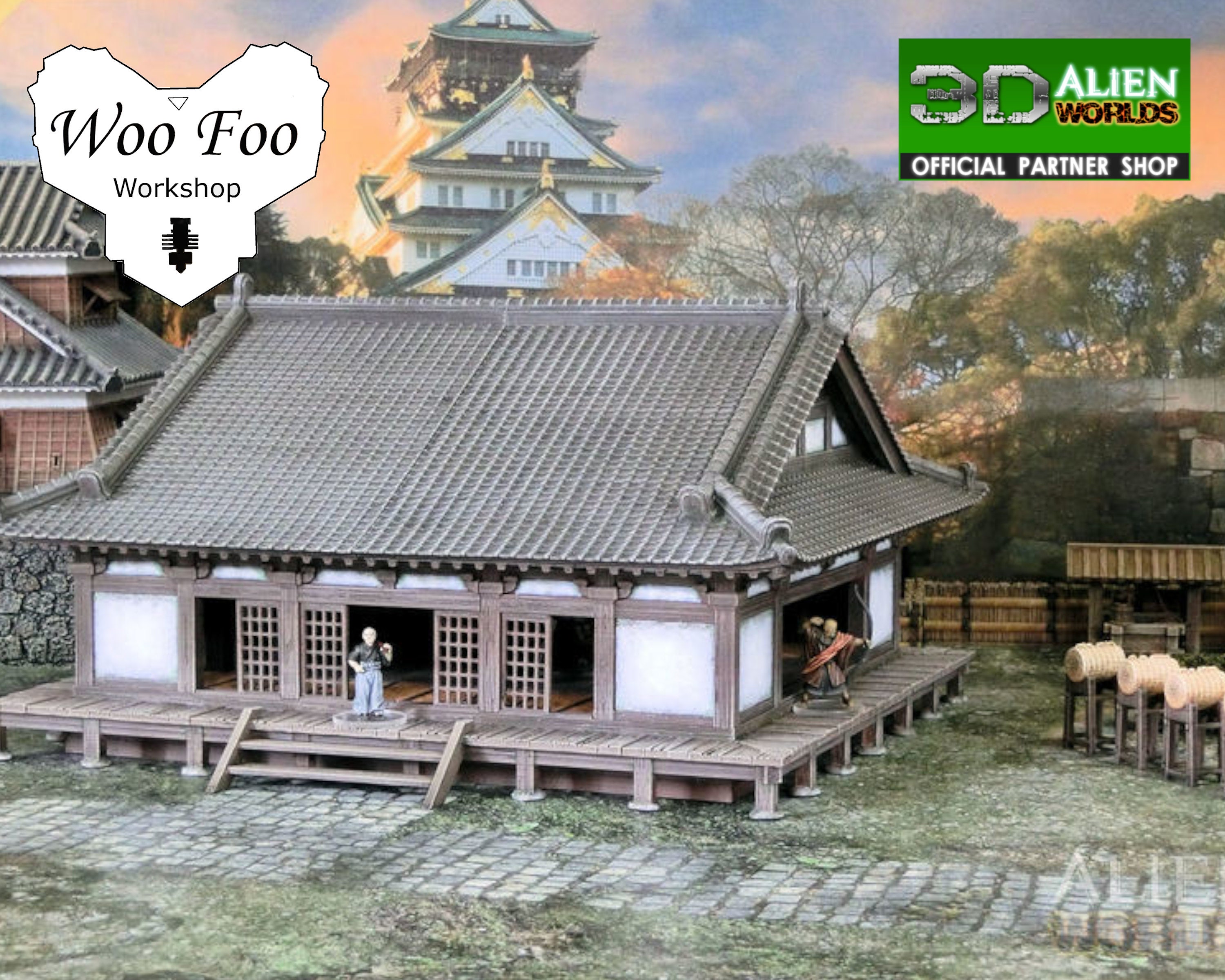 Samurai Dojo 28mm 3D Printed Gaming Terrain - 3D Alien Worlds - Etsy
