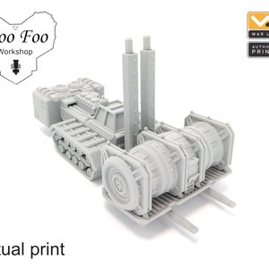 Sci Fi Gothic Train Heavy Loader With Reactor Container 3D printed terrain